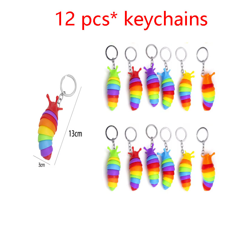 Photography Rules - 12Pcs Rainbow Slug Caterpillar Mini Key