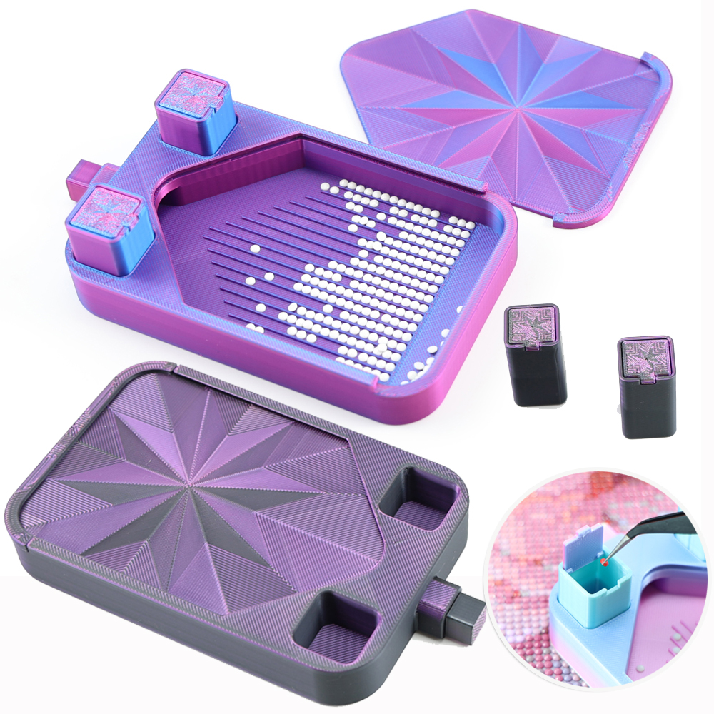 Photography Technique - Colorful Diamond Painting Tray With Lids
