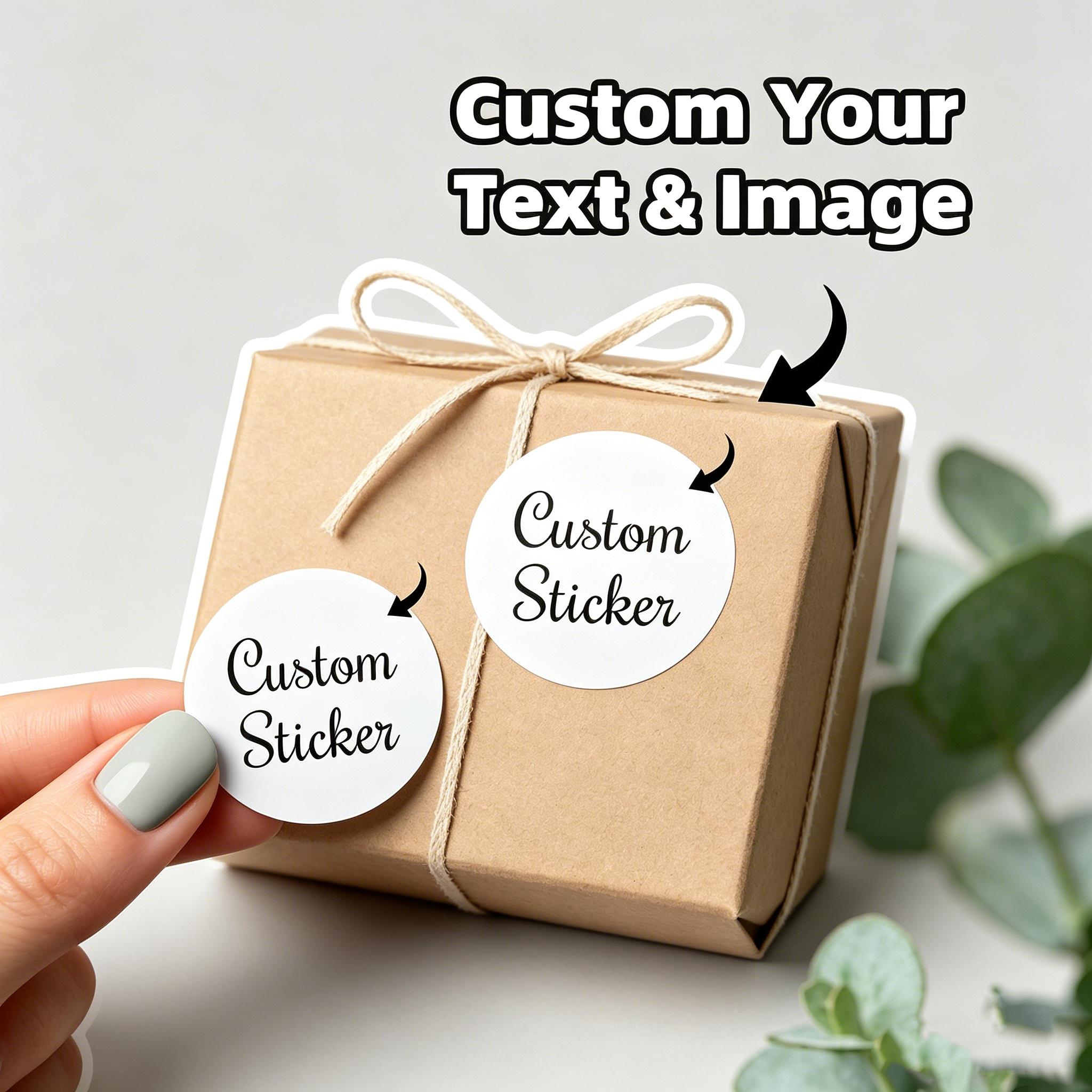 Photography Logo - Custom Personalized Waterproof Stickers, Round -