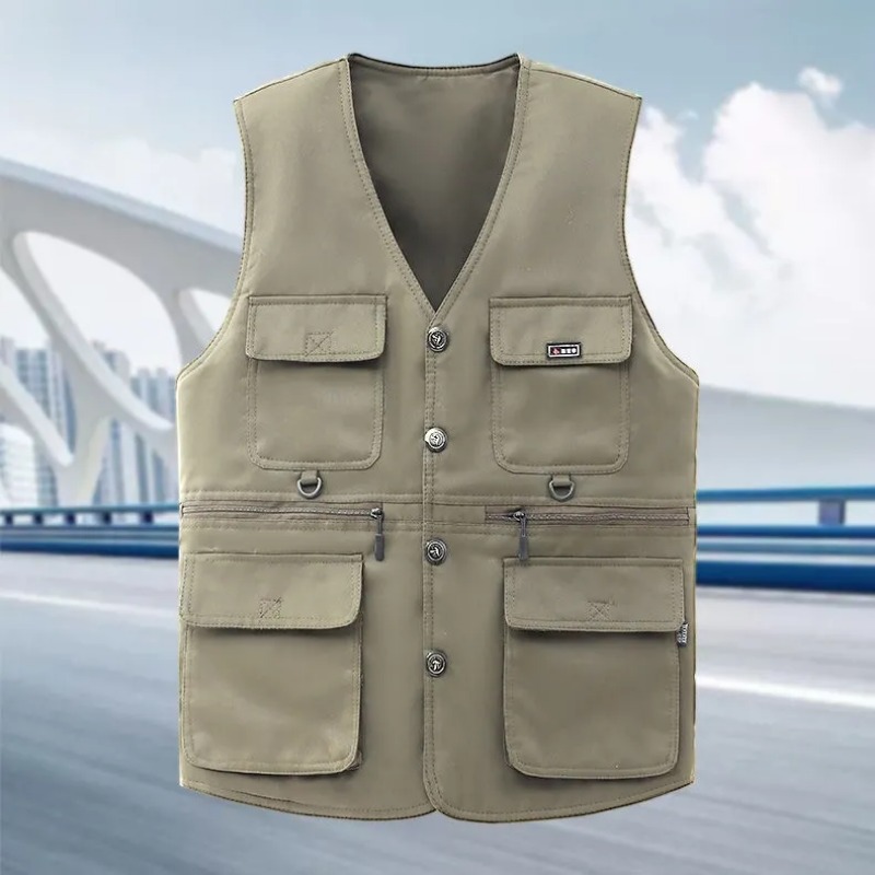 Men's Multi-pocket Work Vest U - Photography Jacket reseña y precio