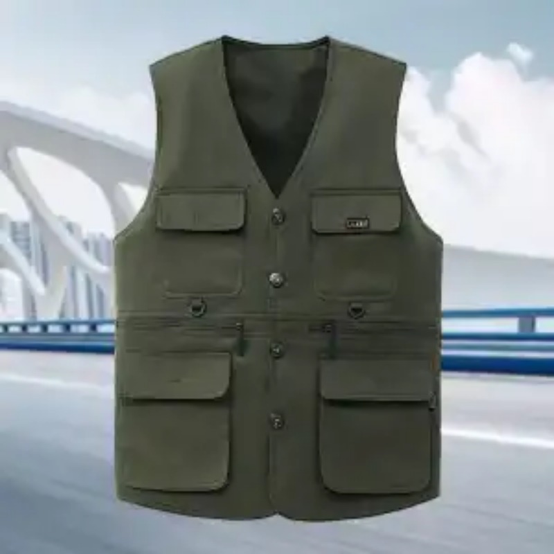 Men's Multi-pocket Work Vest U - Photography Jacket reseña y precio