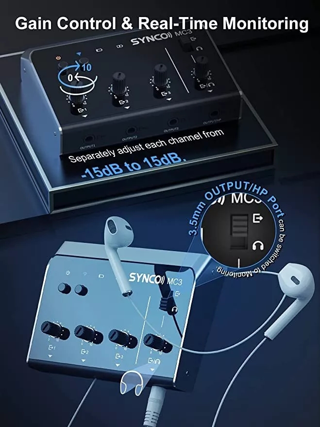 Synco MC3 Lite Audio Mixer 4 C - Photography Videos Free reseña y precio