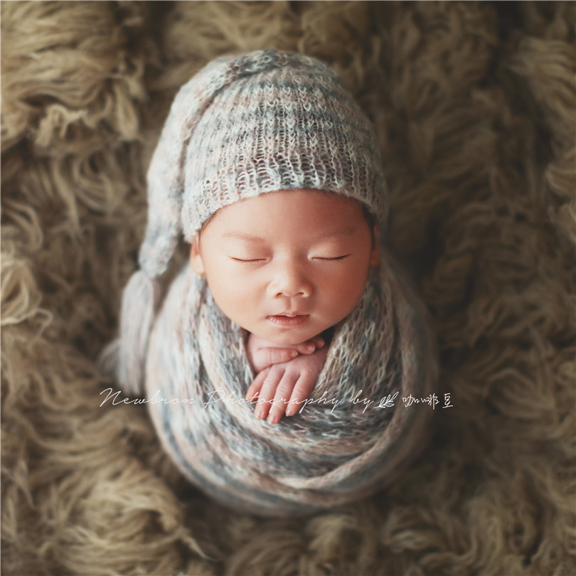 Knit Jersey Wrap And Hat Sets  - Photography Outfits reseña y precio