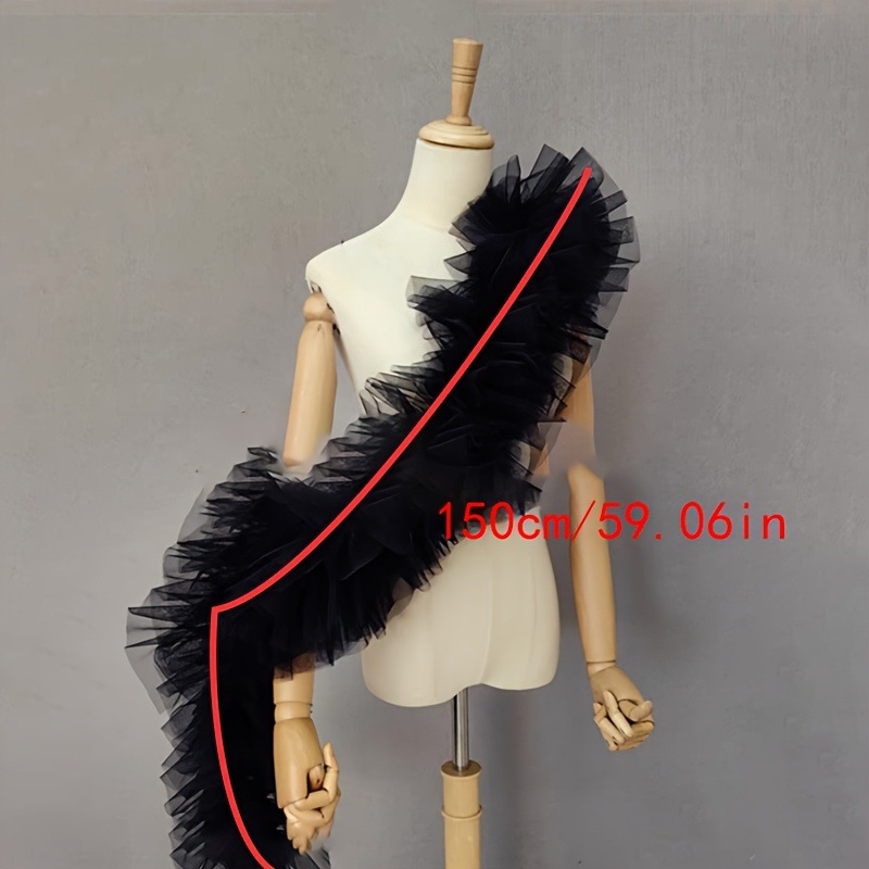 Black fluffy gauze shawl bride - Photography Wedding reseña y precio