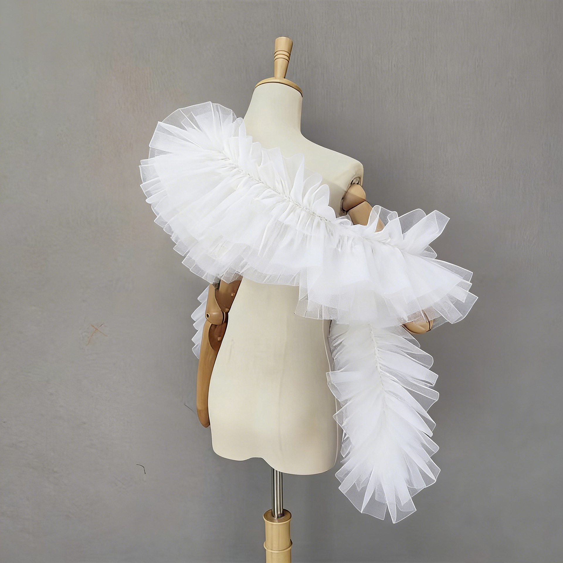 Black fluffy gauze shawl bride - Photography Wedding reseña y precio