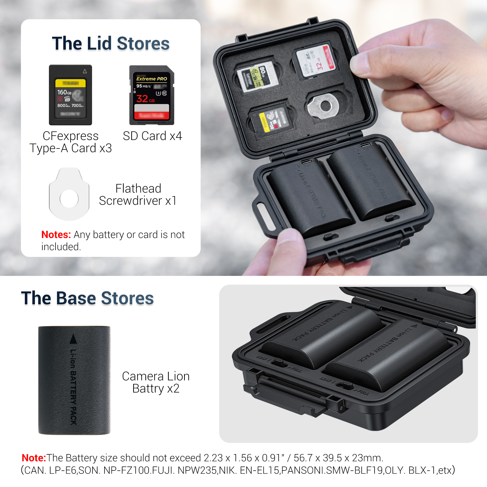 JJC Camera Battery Memory Card - Memory Card Case reseña y precio