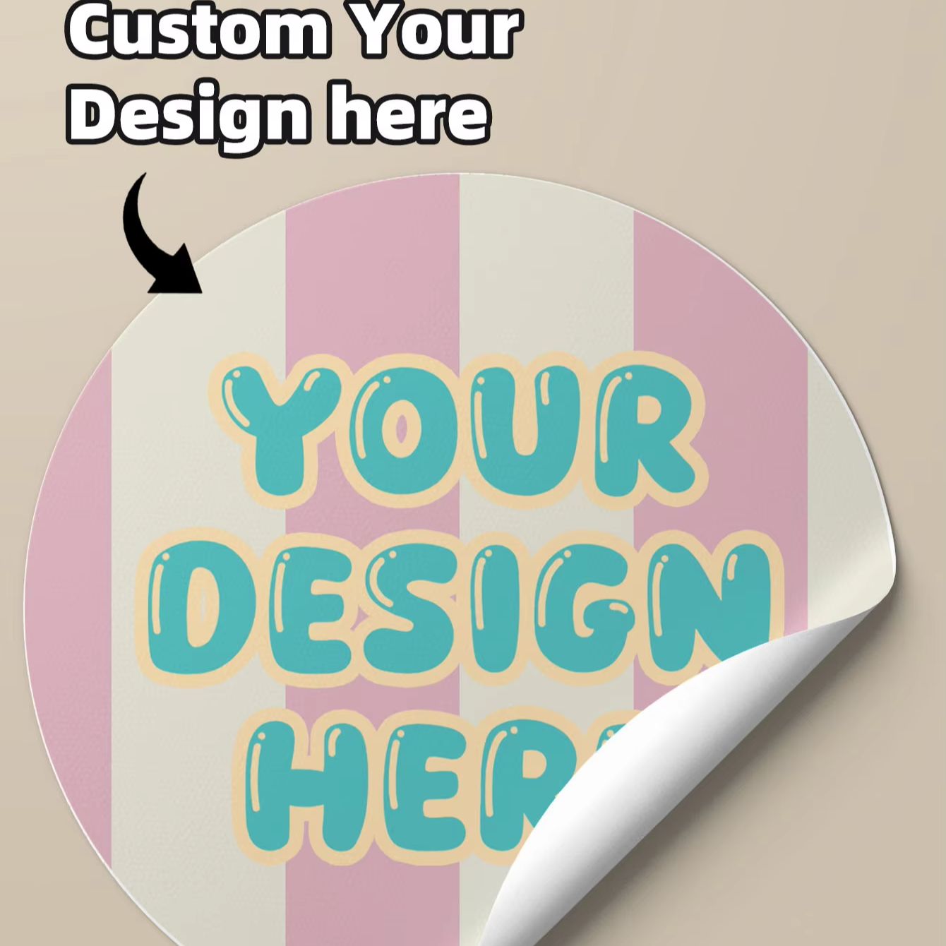 1/60/120pcs Custom Round Stick - Photography Logo reseña y precio