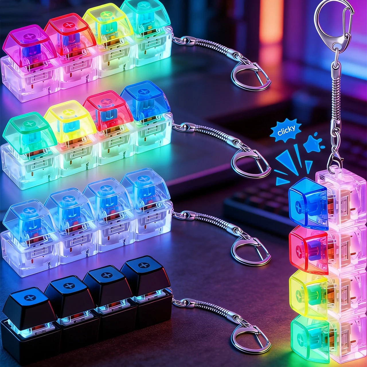 LED Light Up Keyboard Keychain - Photography Rules reseña y precio