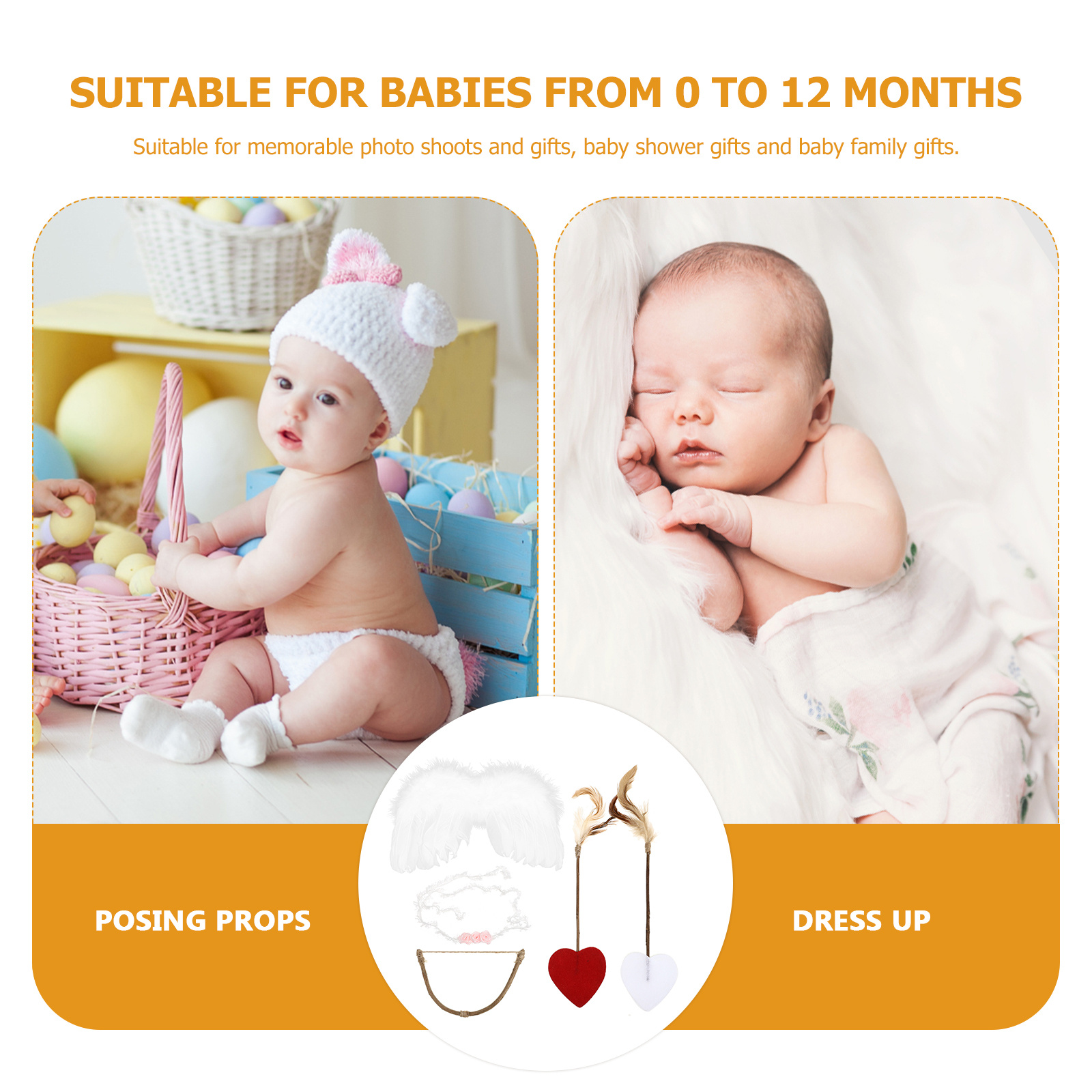Baby Wing Headband Kit Infant  - Photography Outfits reseña y precio