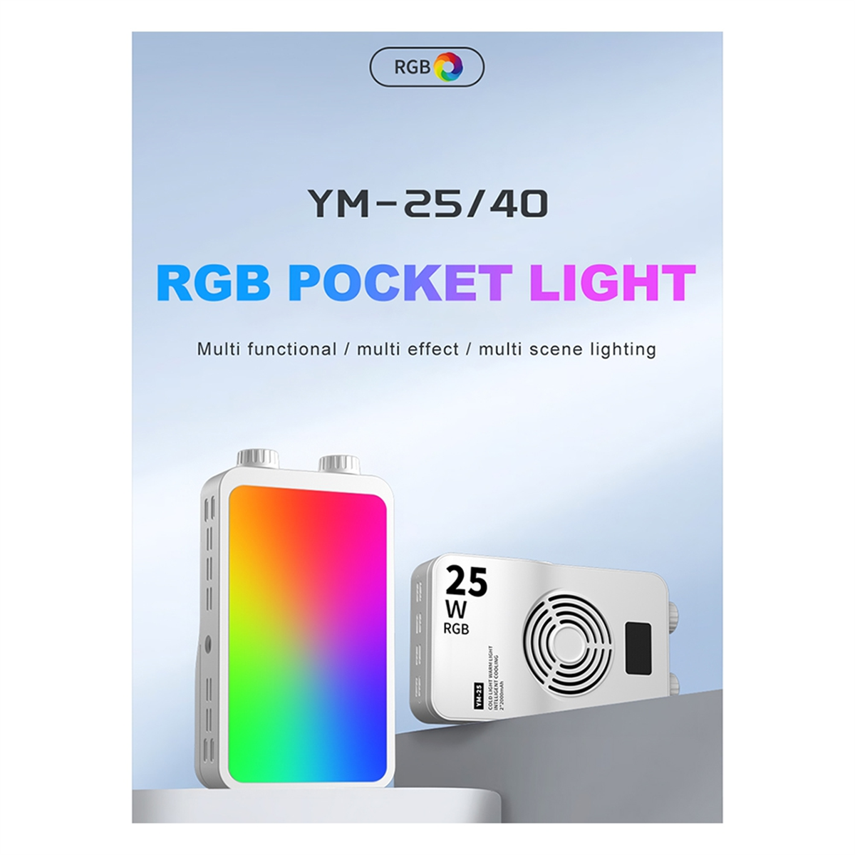 ABPS 25W RGB Full-Color Fill L - Photography Videos Free reseña y precio
