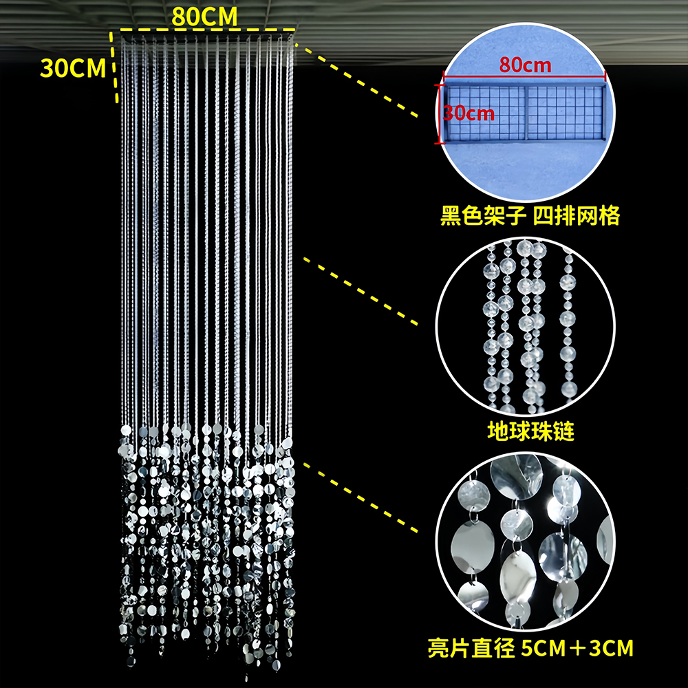 Shiny Acrylic Crystal Bead Cur - Photography Wedding reseña y precio