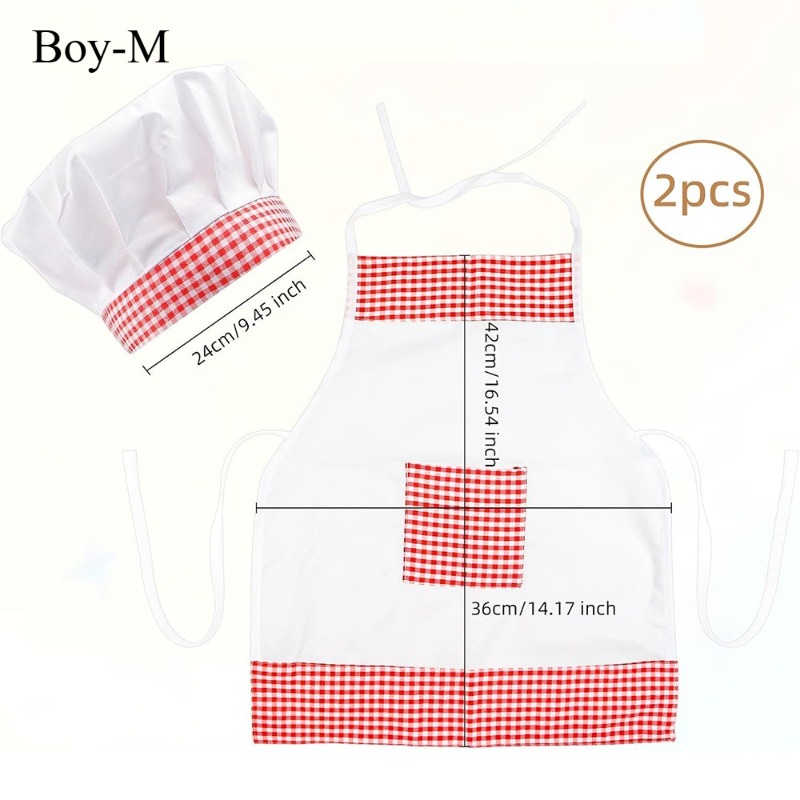Red Gingham Baby Chef Costumes - Photography Outfits reseña y precio