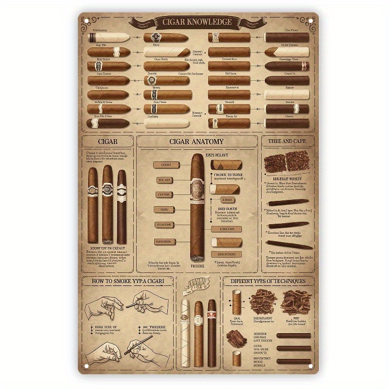 Vintage Cigar Knowledge Map Me - Photography Technique reseña y precio