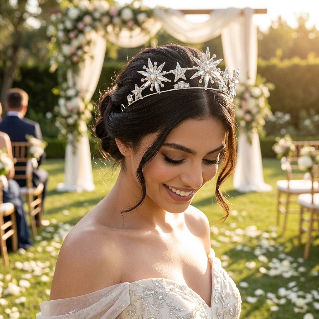 Alloy Rhinestone Star Crown He - Photography Wedding reseña y precio