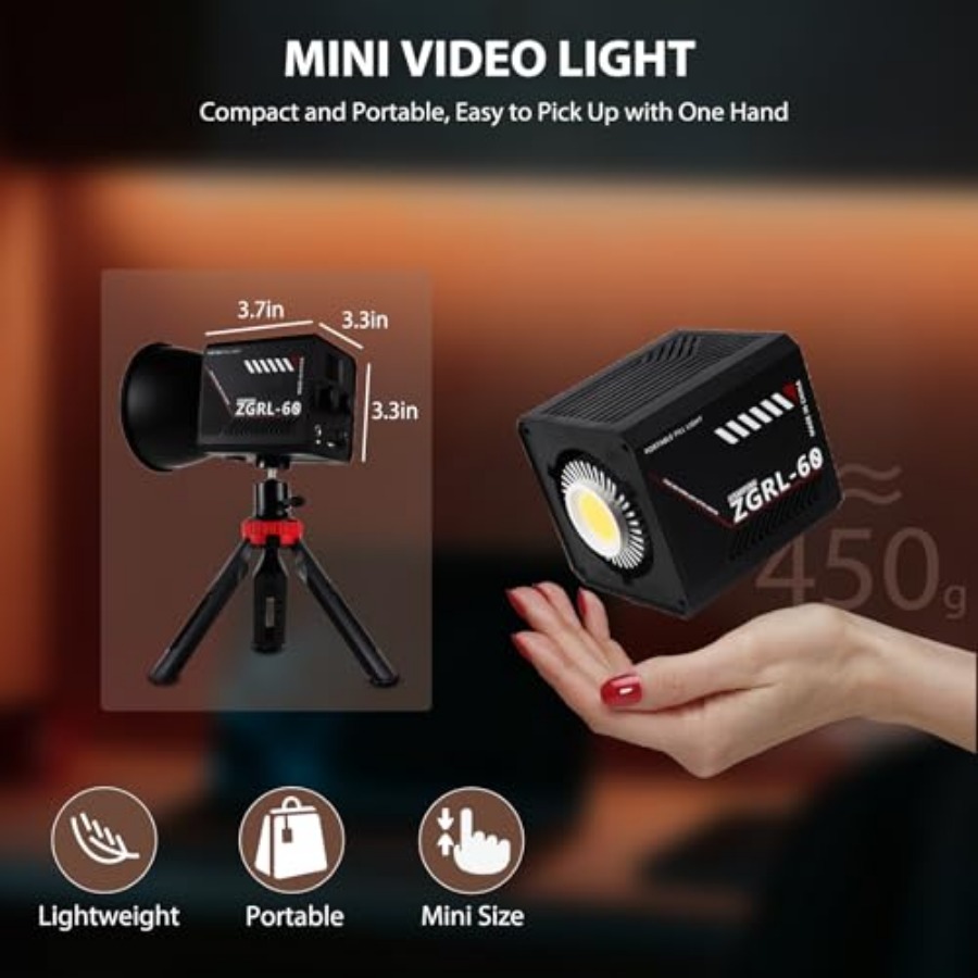 60W COB LED Video Light Handhe - Photography Videos Free reseña y precio