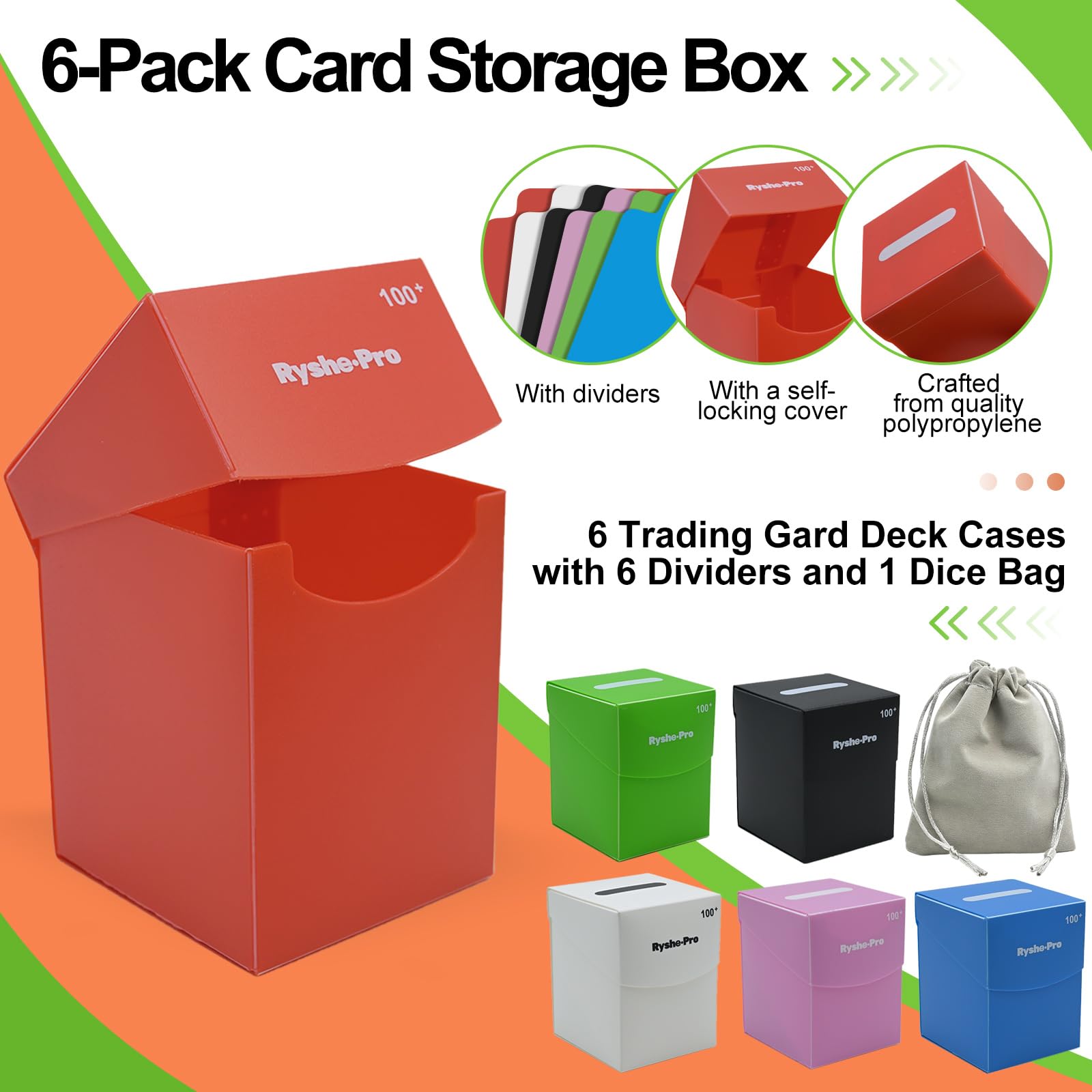 TCG Deck Box for 100+ Cards Co - Memory Card Case reseña y precio