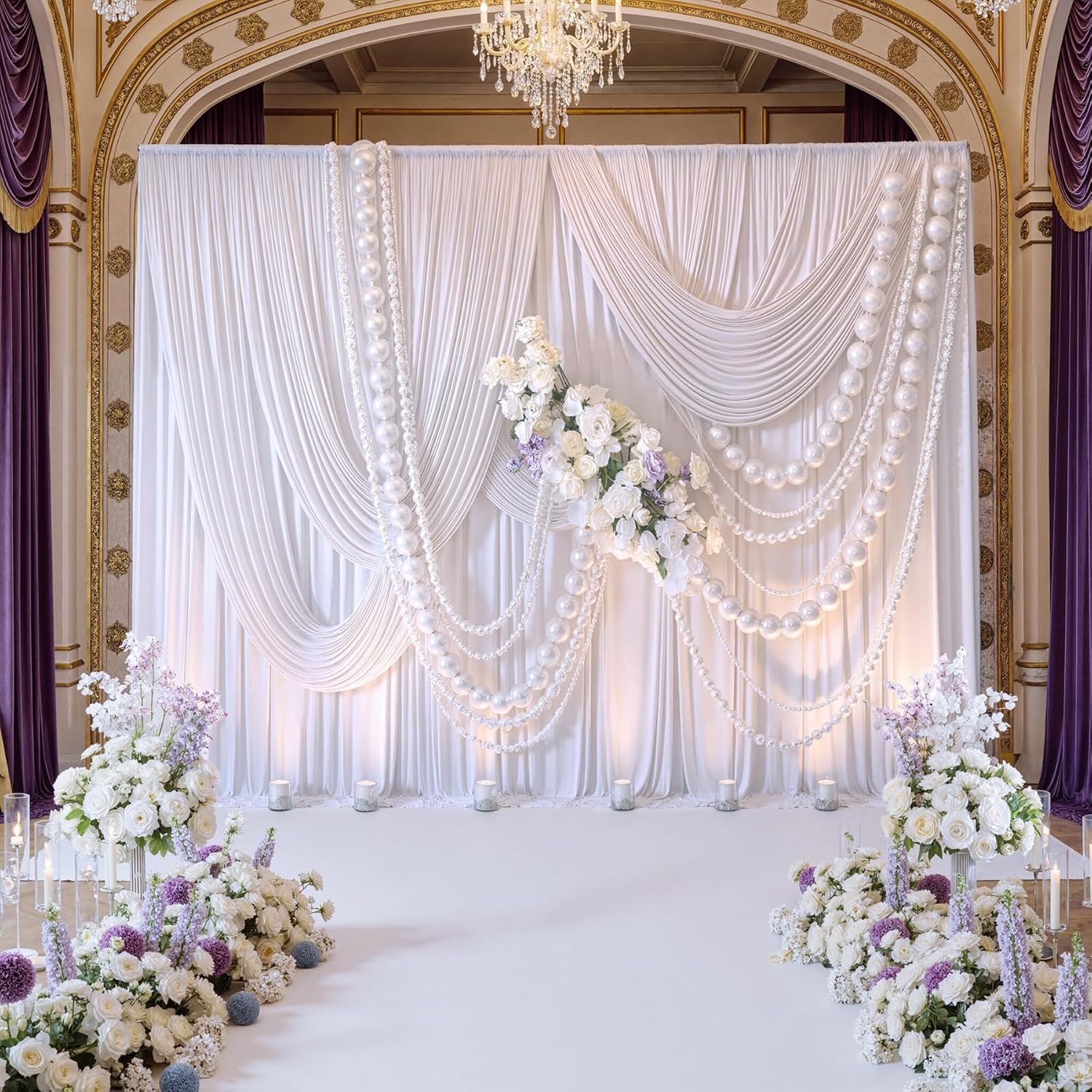 White Backdrop Curtains 10x10  - Photography Wedding reseña y precio