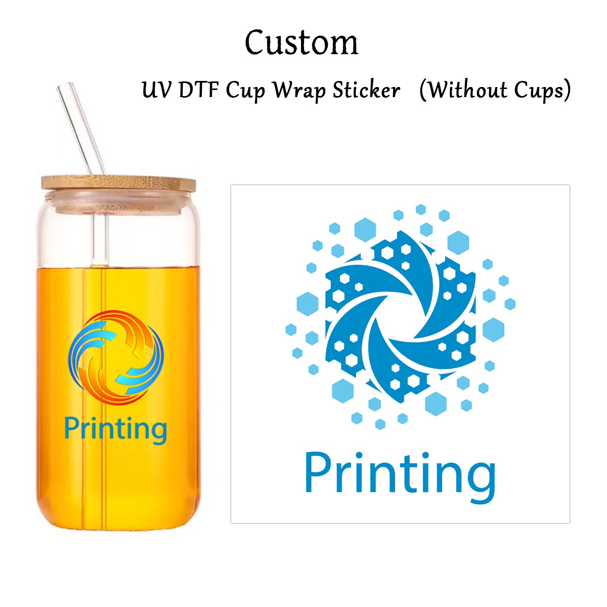 1pc Customized Uv Transfer Ima - Photography Logo reseña y precio