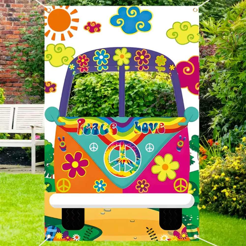 Vintage Hippie Bus Photo Booth - Photography Logo reseña y precio