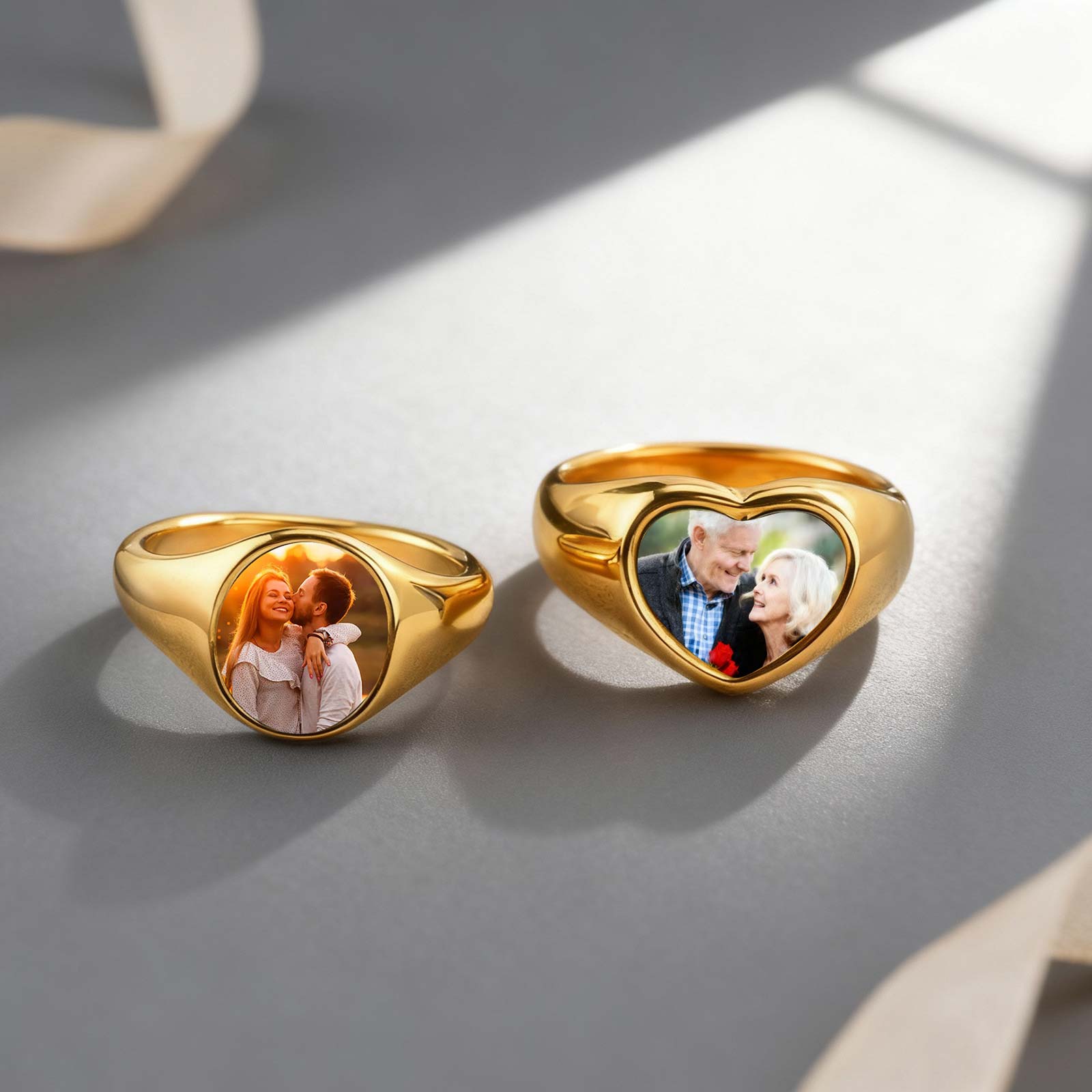 Custom Photo Signet Ring for W - Photography Logo reseña y precio
