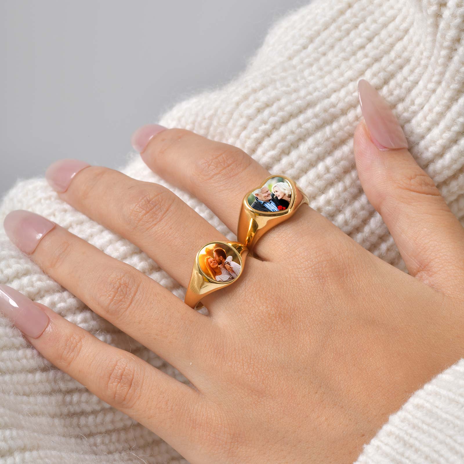 Custom Photo Signet Ring for W - Photography Logo reseña y precio