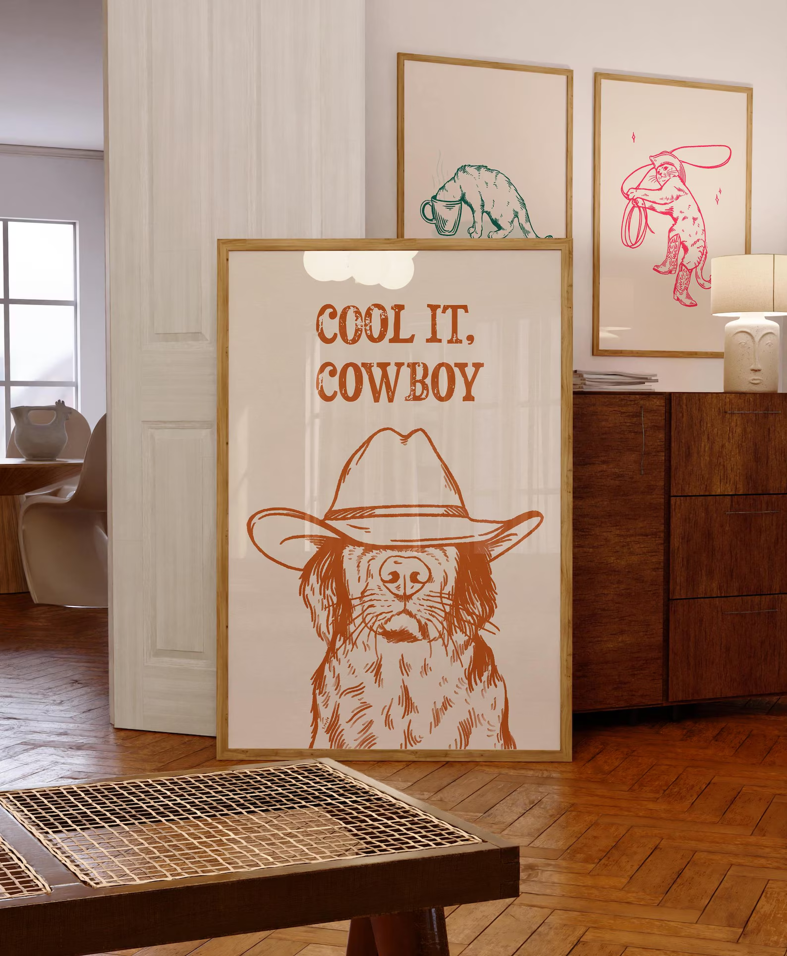 cool it cowboy art print retro - Photography Nature reseña y precio