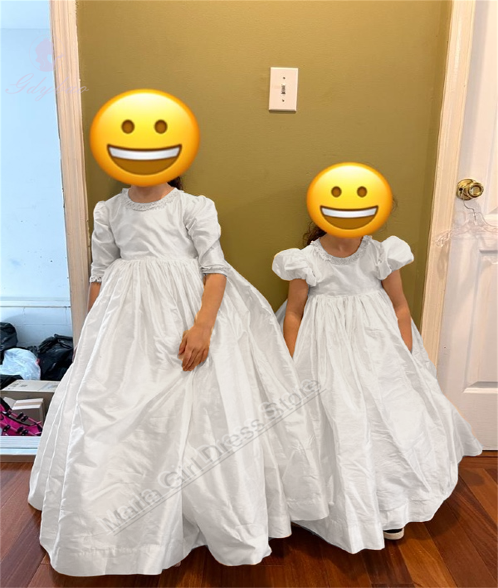 White Satin Elegant Girls Dres - Photography Contest reseña y precio