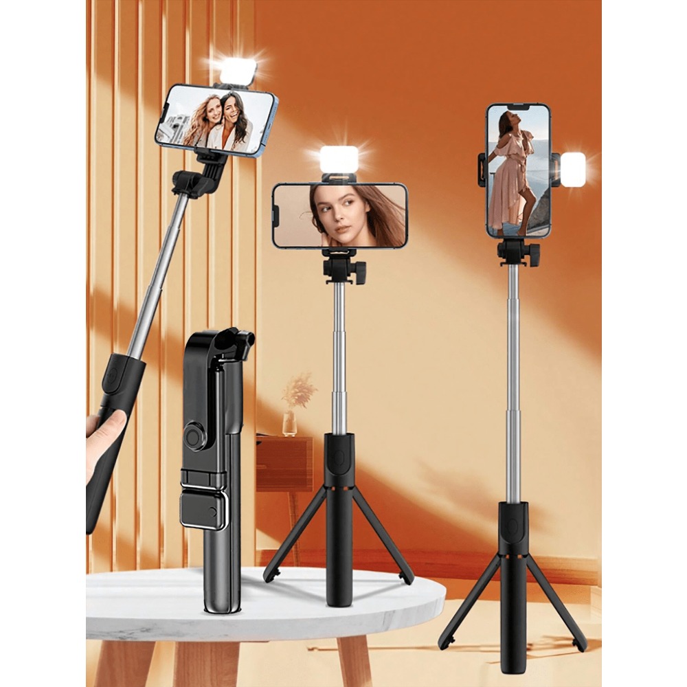 1pc Portable Selfie Stick With - Photography Videos Free reseña y precio