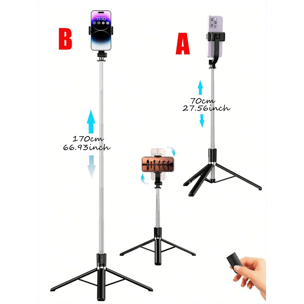 1pc Portable Selfie Stick With - Photography Videos Free reseña y precio