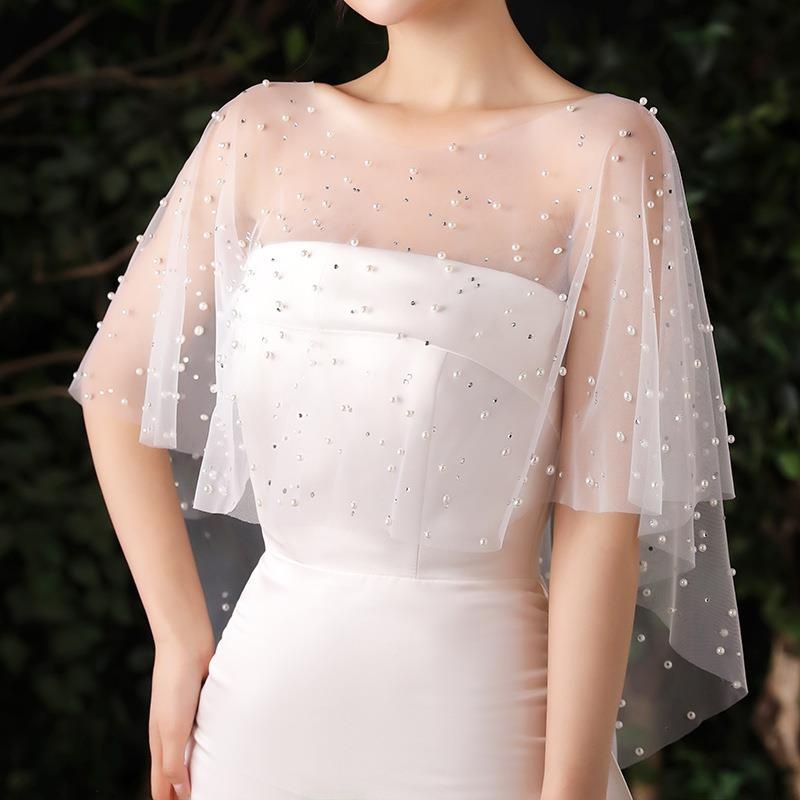 Handmade Pearl Bridal Shawl We - Photography Wedding reseña y precio
