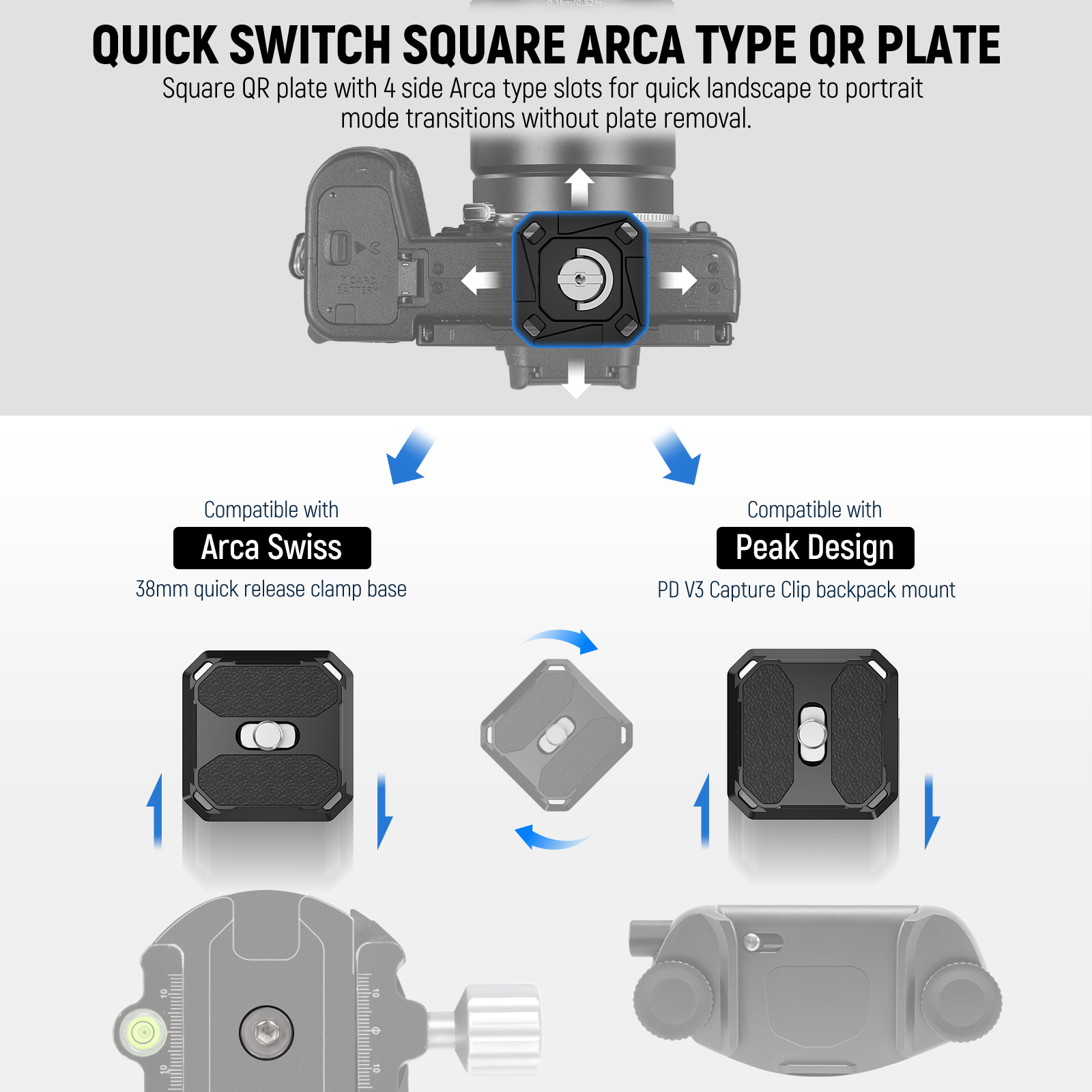 Neewer Quick Release Plate 38m - Peak Design Clip reseña y precio