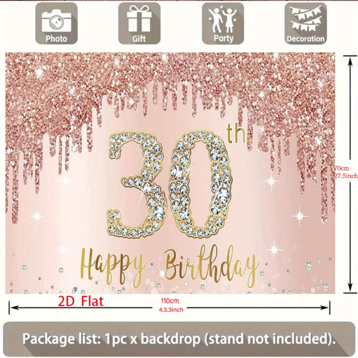 A 30th birthday background ban - Photography Logo reseña y precio